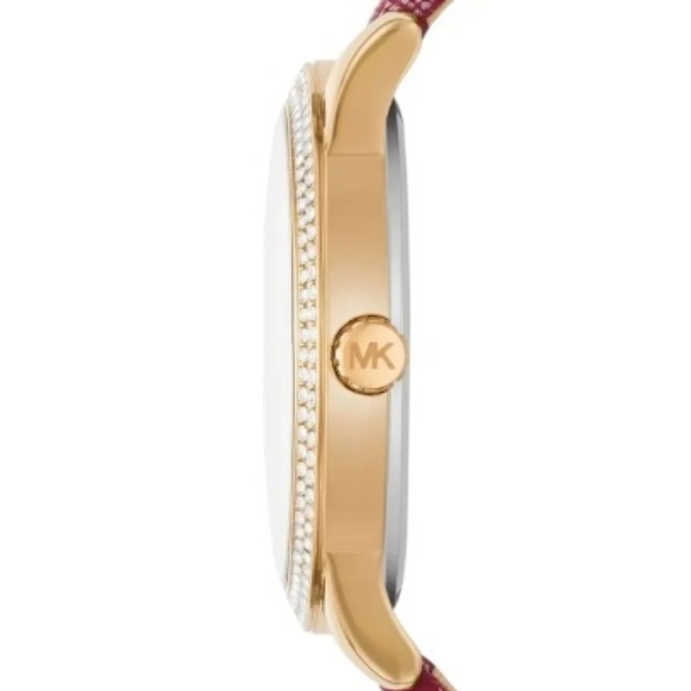 New Michael Kors Xbody Bag, Cardholder & Tibby MK Red signature Matching Watch